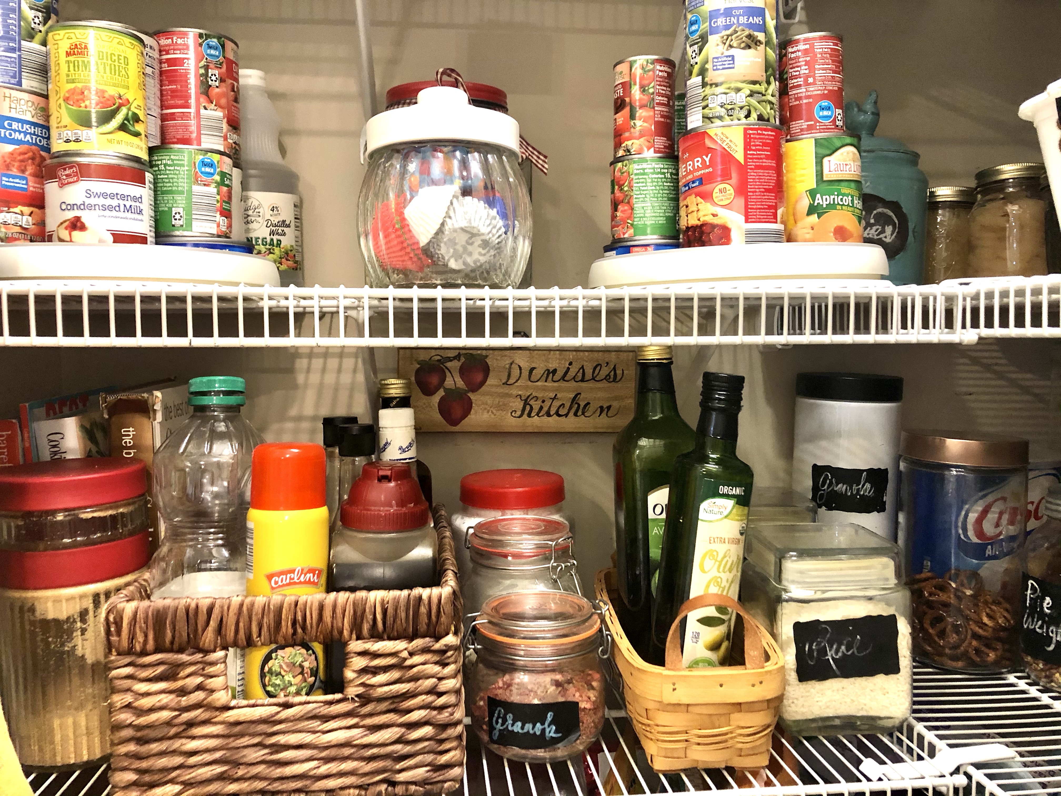 A: Every single pantry needs to have some form of a basket or bin